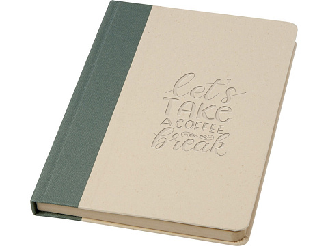 Liliana блокнот формата А5 в твердой обложке из пластика из сахарного тростника - Зеленый яркий - рис 4.