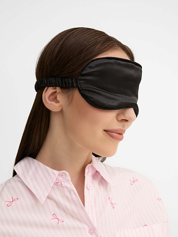 Двухстороняя маска для сна Veluto, черная - рис 8.