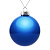 Елочный шар Finery Gloss, 10 см, глянцевый синий - миниатюра
