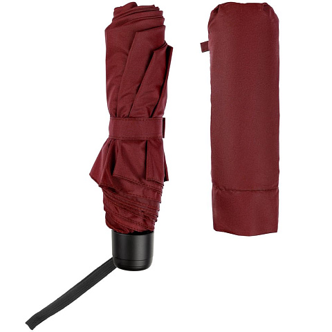 Зонт складной Hit Mini, ver.2, бордовый - рис 5.