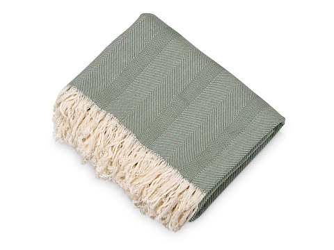 Подарочный набор с пледом, свечой и диффузором, оливковый - рис 3.