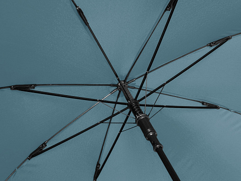 Зонт-трость Reviver с куполом из переработанного пластика, антрацит - рис 5.