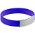 Силиконовый браслет Brisky с металлическим шильдом, синий - миниатюра