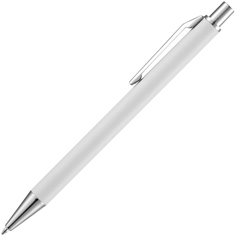 Ручка шариковая Lobby Soft Touch Chrome, белая - рис 3.