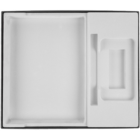 Коробка Overlap под ежедневник, аккумулятор и ручку, черная - рис 3.