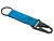 Брелок-ремувка Carabinier из ткани с вставкой из экокожи и карабином, синий - миниатюра