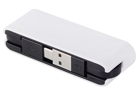 USB-хаб Hubix с коннектором 2-в-1 USB-C и USB-A, 2.0, белый - рис 2.