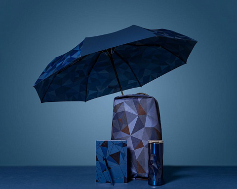 Складной зонт Gems, синий - рис 6.