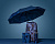 Складной зонт Gems, синий - миниатюра - рис 6.