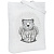 Холщовая сумка Bear, молочно-белая - миниатюра