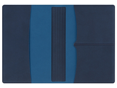 Обложка для паспорта с RFID защитой отделений для пластиковых карт Favor, синяя - рис 5.