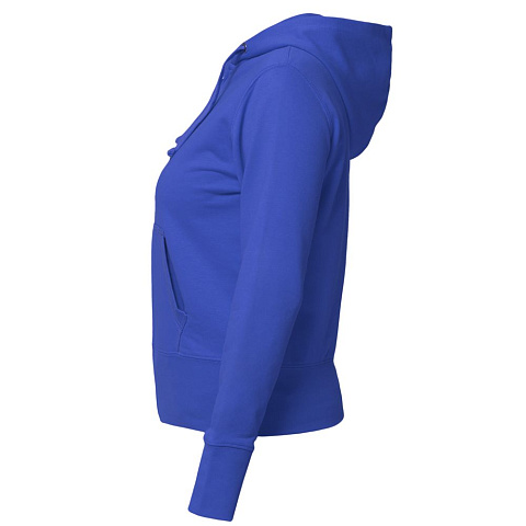 Толстовка женская Hooded Full Zip ярко-синяя - рис 3.