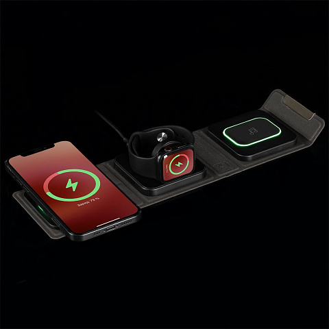 Складная станция беспроводной зарядки triFlex, черная - рис 8.