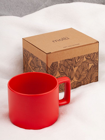 Чашка Jumbo в коробке матовая, красная - рис 5.
