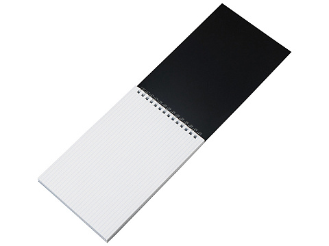 Блокнот на пружине в пластиковой обложке А5, черный - рис 3.