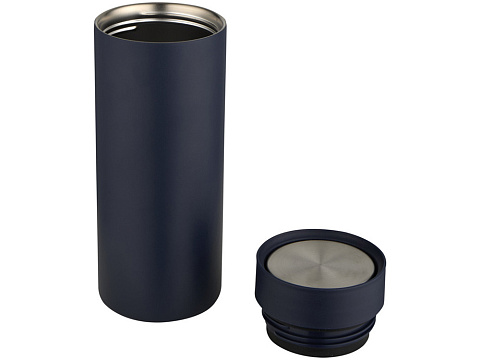 Illuminate бутылка для воды объемом 650 мл из переработанной нержавеющей стали RCS с двойными стенками и набором из 3 крышек - Синий Navy - рис 4.