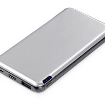 Внешний аккумулятор Forge v.2, металл, 10000mah, серебристый