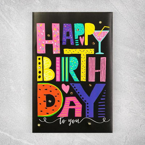 Светящаяся открытка Happy Birthday - рис 2.