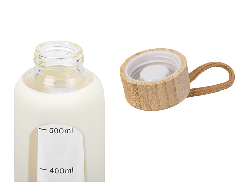 Бутылка из боросиликатного стекла Hangy, 550 мл, офвайт - рис 6.