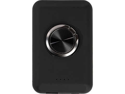 Магнитный беспроводной внешний аккумулятор MagnetIQ, 5000 mah, 10 W, черный (Р) - рис 4.