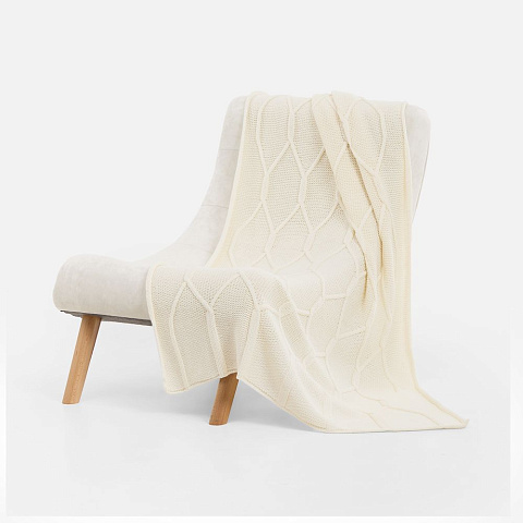 Плед Curve Verve, молочно-белый - рис 5.