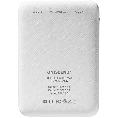 Внешний аккумулятор Uniscend Full Feel 5000 мАч, белый - рис 4.