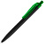 Ручка шариковая Prodir QS01 PRT-P Soft Touch, черная с зеленым - миниатюра