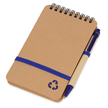 Набор канцелярский с блокнотом и ручкой Masai, 70 л. нелинованных, синий