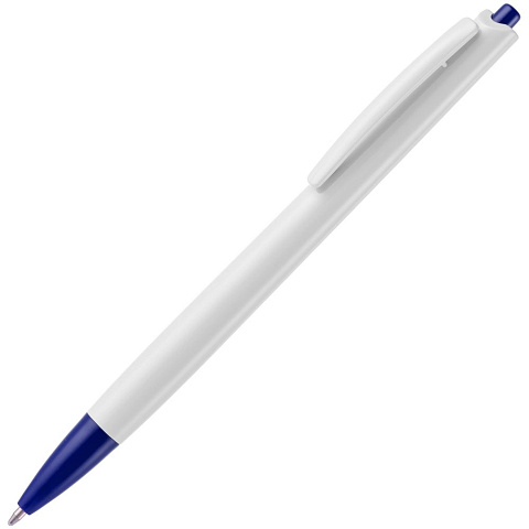 Ручка шариковая Tick, белая с синим - рис 2.