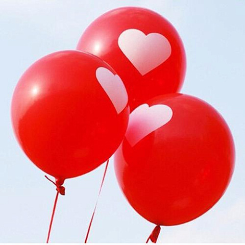 Воздушные шарики сердце (50 шт.) - рис 2.