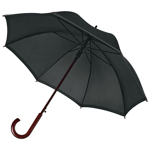 Зонт-трость светоотражающий Reflect, черный - рис 2.