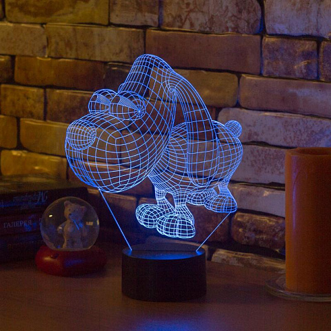 3D светильник Собака - рис 2.