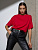 Футболка Oversize Premium, красная - миниатюра