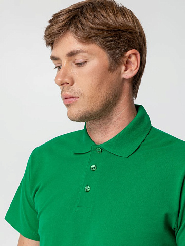 Рубашка поло мужская Spring 210, ярко-зеленая - рис 8.