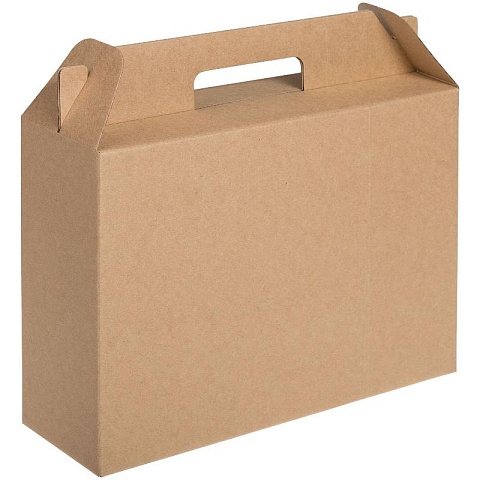 Подарочная коробка с ручками "Крафт" (35х30 см) - рис 2.