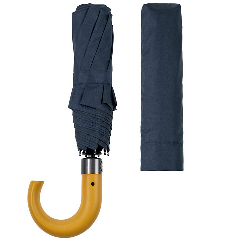 Зонт складной Classic, темно-синий - рис 5.