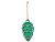 Подвеска шишка с цветной подложкой, зеленая подложка - миниатюра - рис 3.