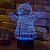 3D светильник Снеговик - миниатюра - рис 3.