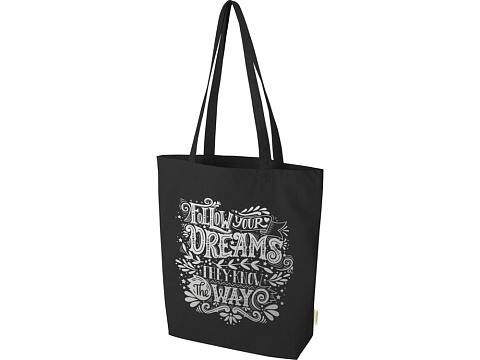 Orissa эко-сумка из органического материала GOTS, плотностью 270 г/м² - сплошной черный - рис 6.