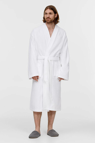 Халат махровый Aeris, белый - рис 7.