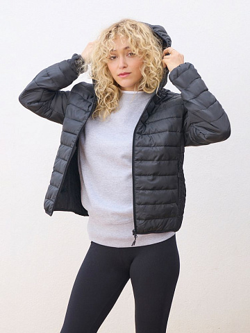 Куртка с капюшоном женская Stream Women, черная - рис 6.