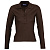 Рубашка поло женская с длинным рукавом Podium 210 шоколадно-коричневая - миниатюра - рис 2.