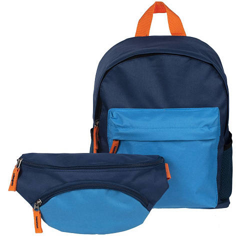 Поясная сумка детская Kiddo, синяя с голубым - рис 5.