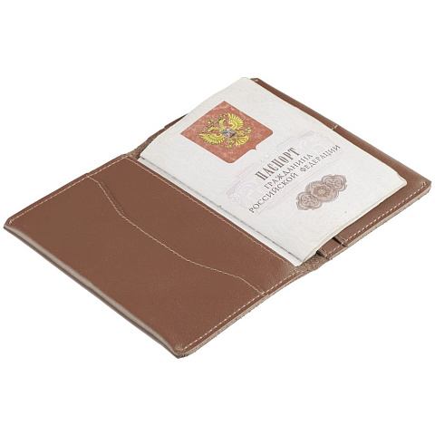 Обложка для паспорта Apache, коричневая (какао) - рис 5.
