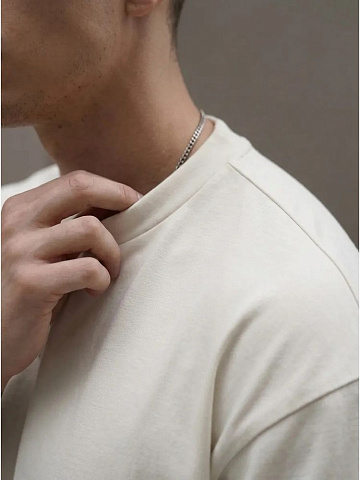 Футболка Oversize Premium 210, молочно-белая - рис 3.