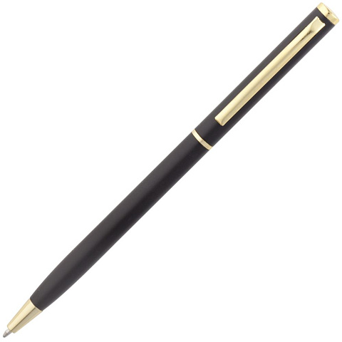 Ручка шариковая Hotel Gold, ver.2, матовая черная - рис 3.