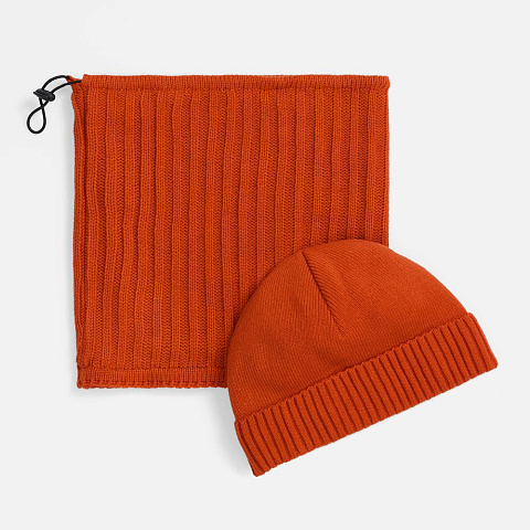 Шапка ComFleece, темно-оранжевая (кирпичная) - рис 4.