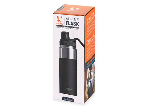 Вакуумная термобутылка ALPINE FLASK, 530 мл, черный - рис 11.