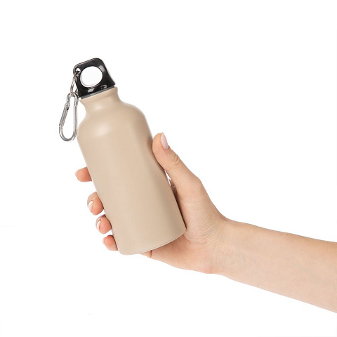 Бутылка для воды Funrun 400, светло-бежевая - рис 4.