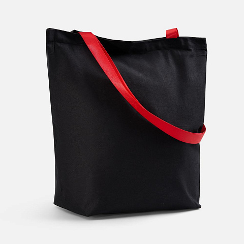 Шопер B5, черный с красными ручками - рис 2.